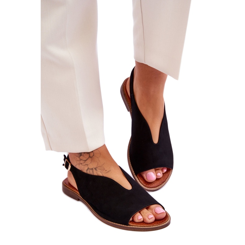 Step in style Sandali Modello Lewski Shoes 3220/X Camoscio Nero - Entra con stile