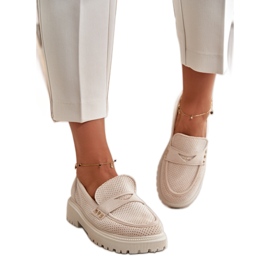 Comodi mocassini beige chiaro