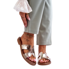 Sandalo Infradito Modello 40326 Oro d'oro