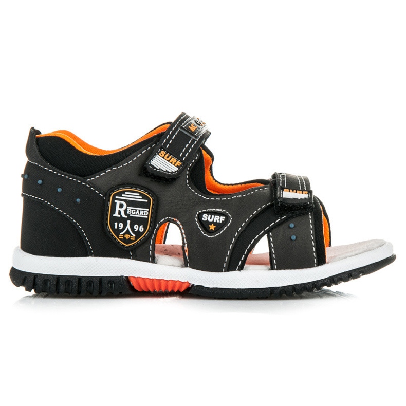 American Club Calzature estive con velcro nero