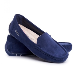 Mocassini da donna realizzati in Eco-suede 20PB26-2190 blu