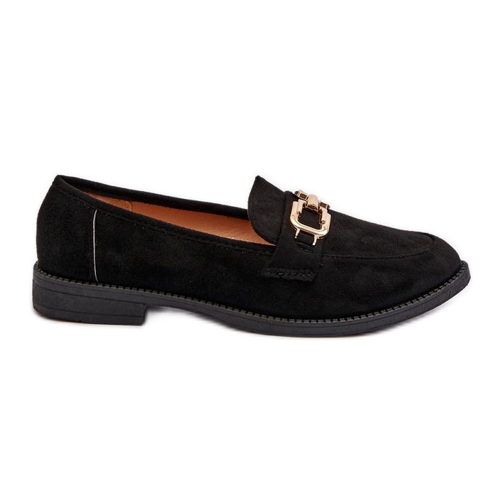 Mocassini da donna con decori oro 8336-79 neri nero