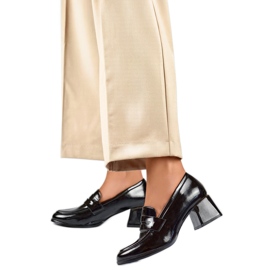 Décolleté laccate GD-FL471B, nere nero