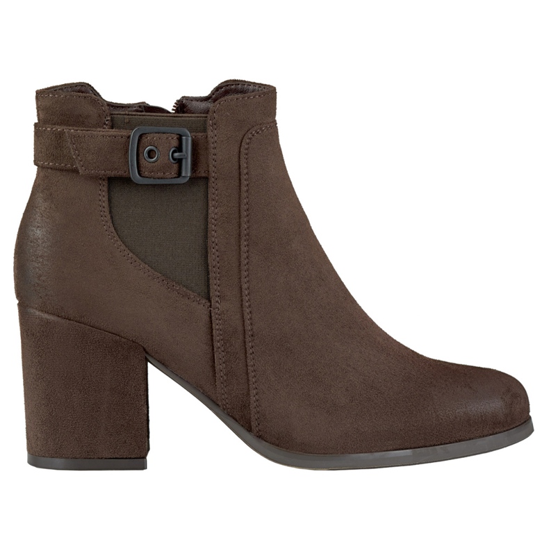 Stivali da donna isolati con pelliccia 260034BR-SU marrone