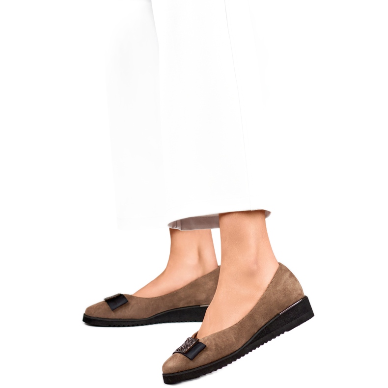 Décolleté da Donna con Fiocco GD-FL766T Tortora marrone