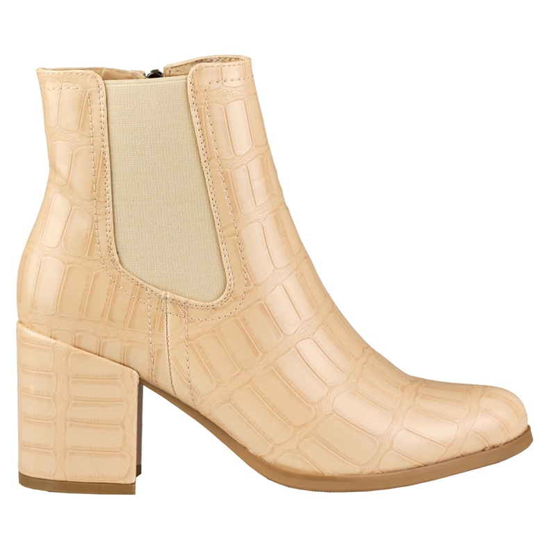 Stivali da donna foderati in pelliccia 260038BE-XC, beige
