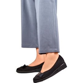 Décolleté da donna con fiocco GD-FL766A, nero