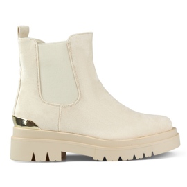 Stivaletti Chelsea isolati da donna XJ-351BE, beige
