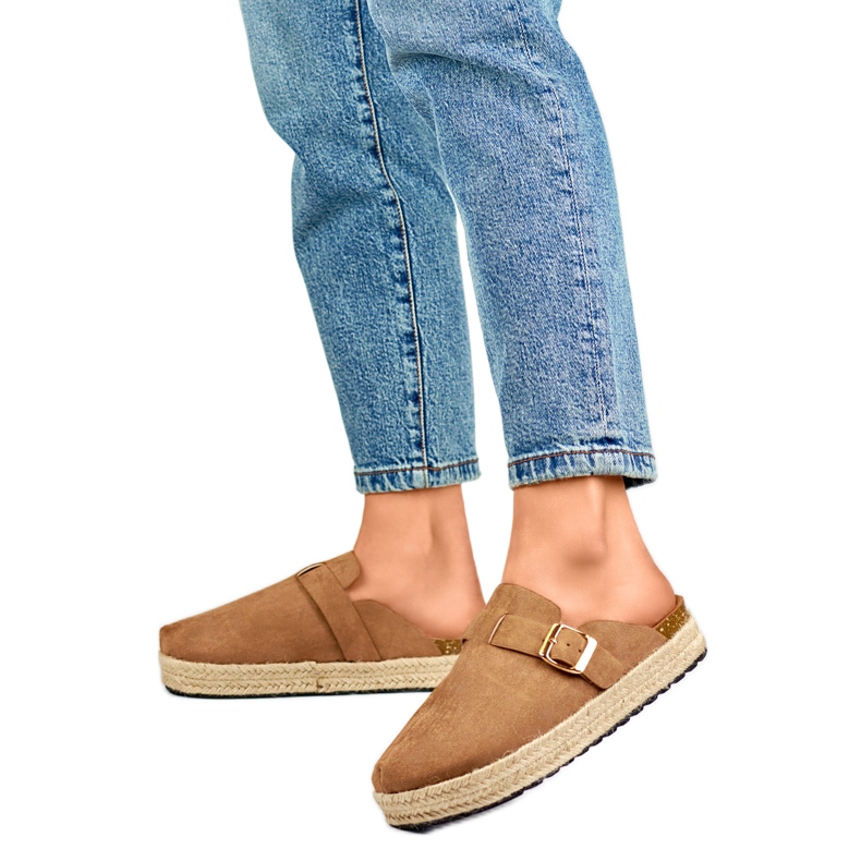 Ciabatte da donna DM802KH marrone chiaro