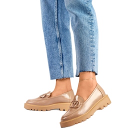 Scarpe da donna con decorazione 23-10862BE beige