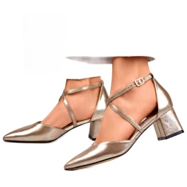 Décolleté metallici da donna GD-FL1150T Argento grigio
