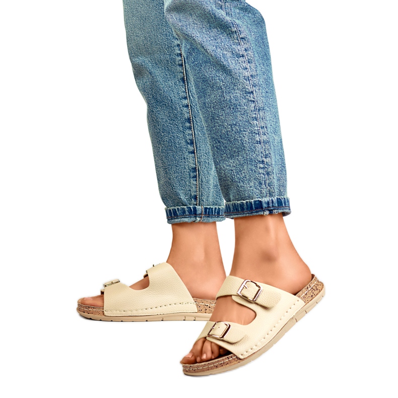 Ciabatte da donna G3178-7BE beige