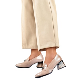 Décolleté da donna in vernice GD-FL479-D.BE beige
