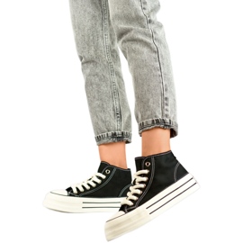 Sneakers con plateau BL507B, nere nero