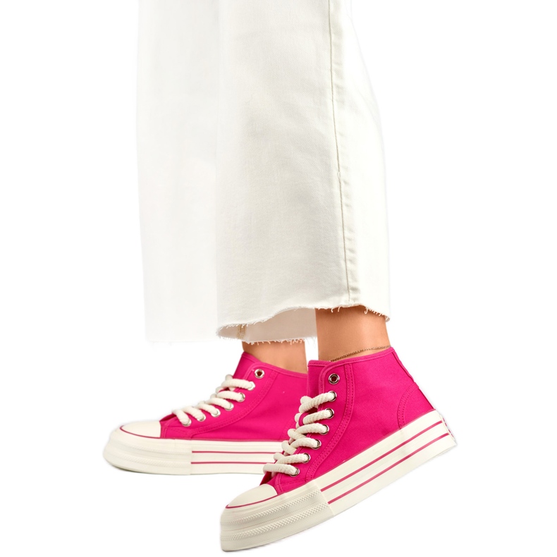Sneakers con plateau BL507FU Rosa