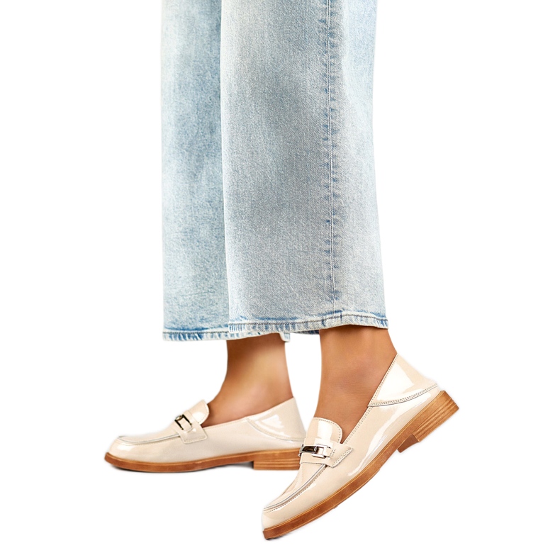Scarpe da donna con decorazione 24-58233BE beige