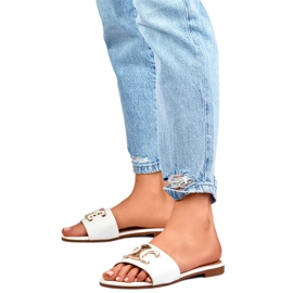 Infradito da donna 5174W con decorazione bianca