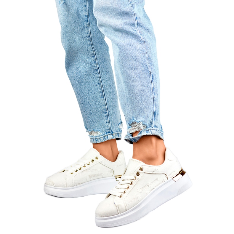 Scarpe sportive da donna A-91BE beige