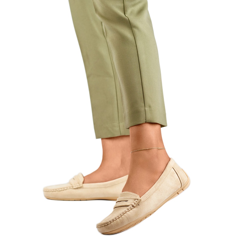 Mocassini da donna 9173-P-BE beige
