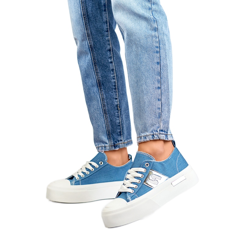 Sneakers da donna sulla piattaforma LY100BL blu