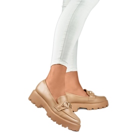 Scarpe da donna con decorazione B2733KH marrone