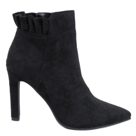 Mariah Stivaletti con tacco alto in camoscio nero