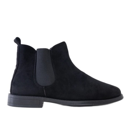 Stivaletti Chelsea da uomo neri con inserto elastico in ecopelle scamosciata Fernand nero