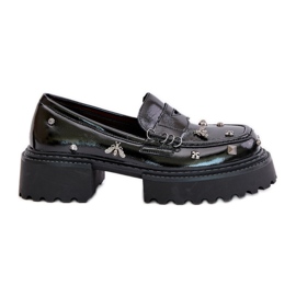 S.Barski Scarpe da Donna in Vernice Con Decori D&amp;A MR880-103 Nero