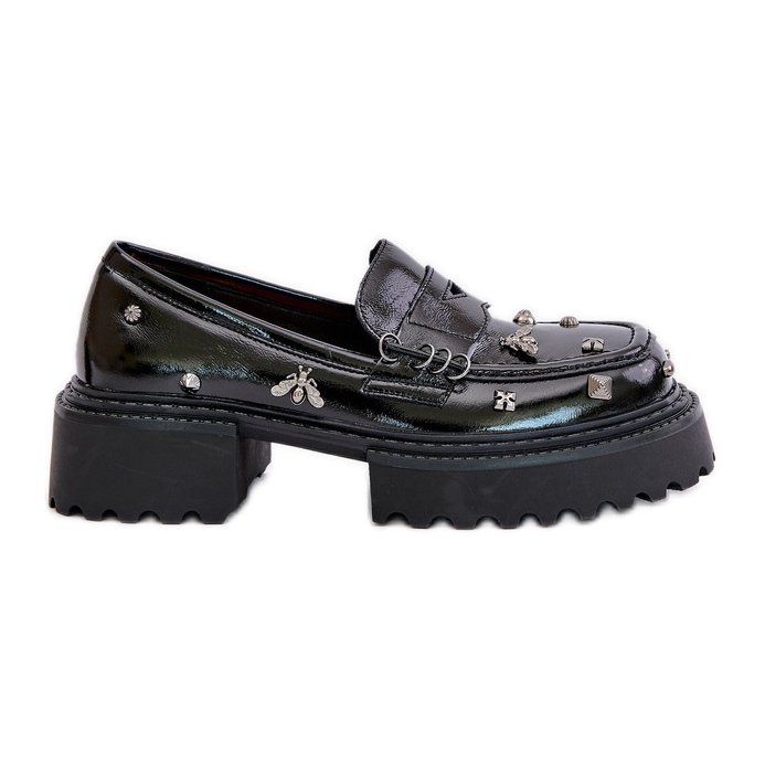 S.Barski Scarpe da Donna in Vernice Con Decori D&amp;A MR880-103 Nero