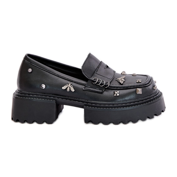 S.Barski Scarpe da Donna in Pelle Con Decori D&amp;A MR880-102 Nero