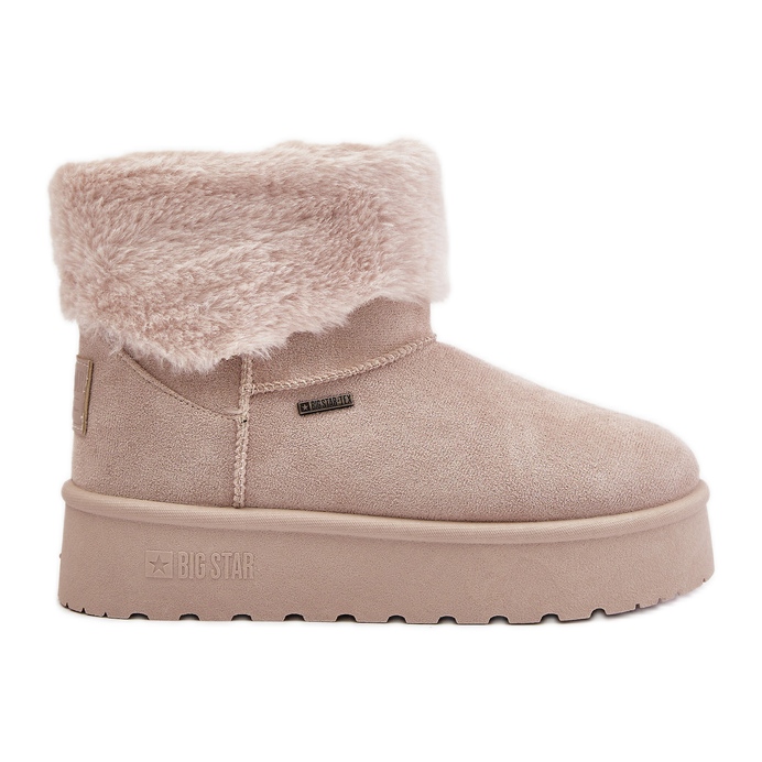 Stivali da neve con plateau e pelliccia Big Star OO274A107 Beige chiaro