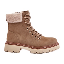 Stivali isolanti da donna con cerniera Khaki Ferelia beige