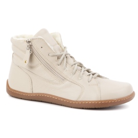 Olivier Scarpe invernali da donna in pelle 1261 minimaliste a piedi nudi, beige