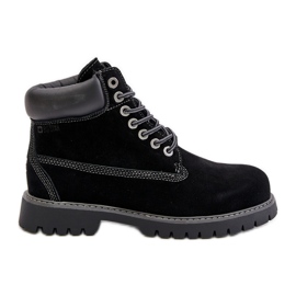 Stivali da uomo isolati in pelle scamosciata Big Star OO174138 Sistema HI-POLY Neri nero