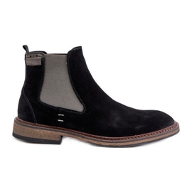 Stivaletti Chelsea da uomo in pelle scamosciata Big Star OO174154 Neri nero
