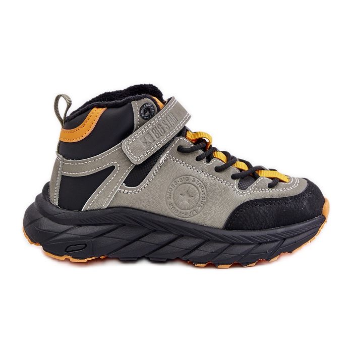 Scarpe da trekking per bambini Trapper isolate con velcro Big Star OO374181 Cachi verde