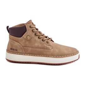 Stivali stringati da uomo Big Star OO174560 Sistema Hi-Poly Beige