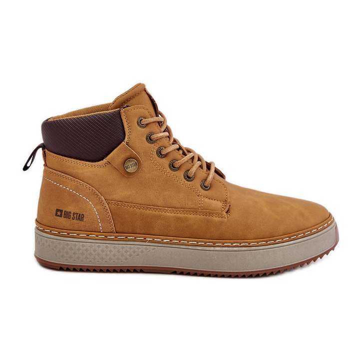 Stivali stringati da uomo Big Star OO174561 Sistema Hi-Poly Cammello marrone
