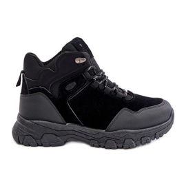 News Scarpe da trekking stringate isolate da uomo nere Zerista nero