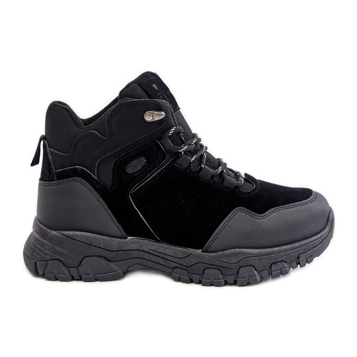 News Scarpe da trekking stringate isolate da uomo nere Zerista nero