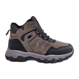 News Scarpe da trekking stringate isolate da uomo Grigie Zerista grigio
