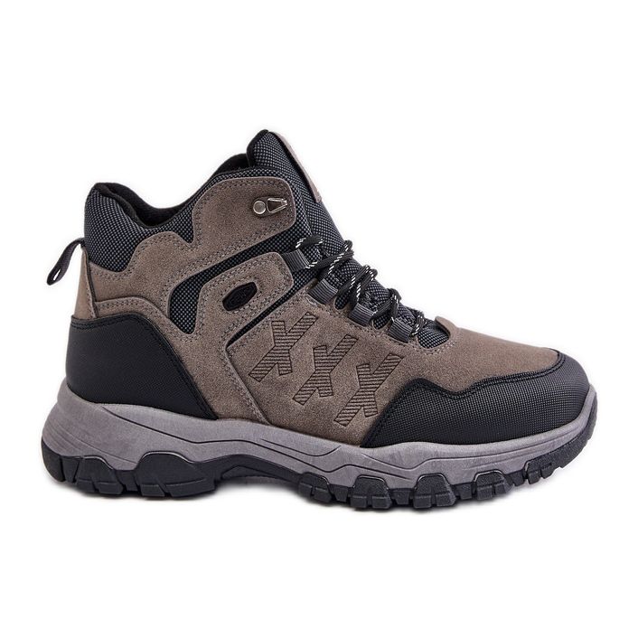 News Scarpe da trekking stringate isolate da uomo Grigie Zerista grigio