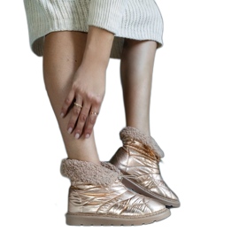 Doposci isolanti Caellita color oro con risvolto d'oro