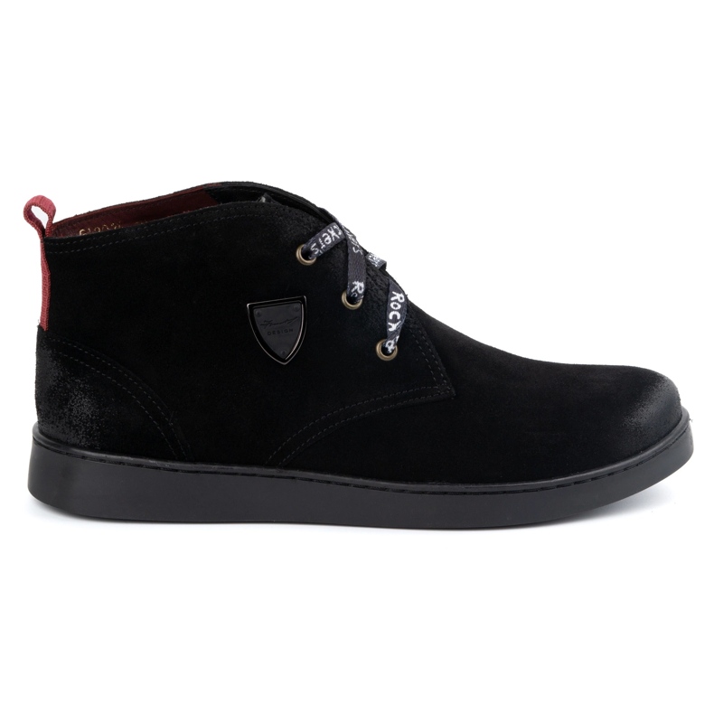 Stivaletti Chukka in pelle da uomo, isolanti KAMPOL 110/35 neri nero