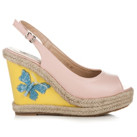 Vices Sandali alla moda con una farfalla rosa