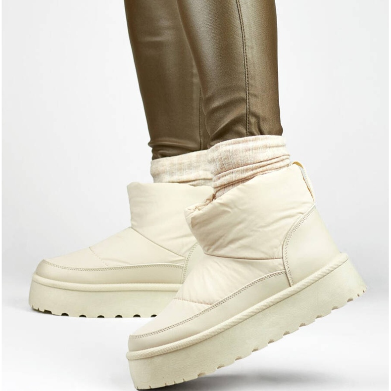 Doposci da donna con plateau, beige J2-38-BE