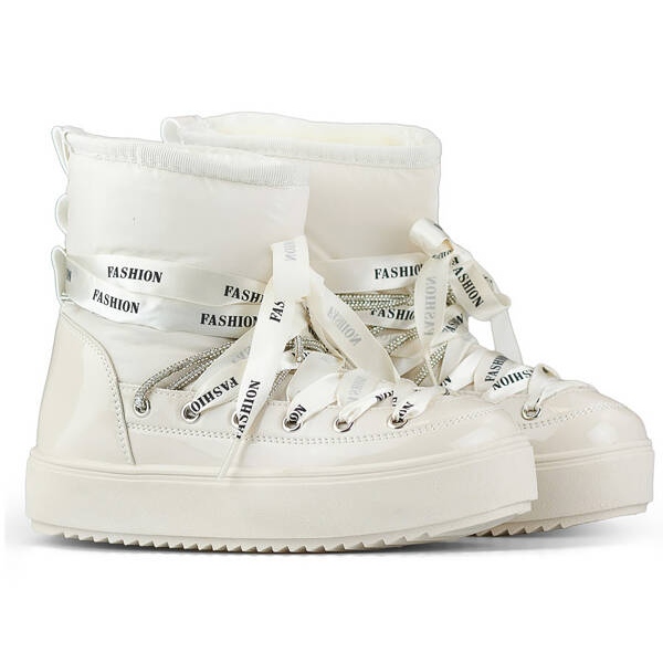 Doposci da donna, stivali stringati, beige 5754-4BE