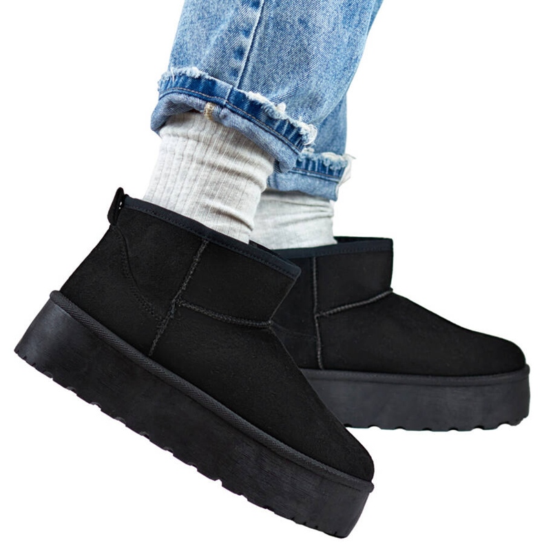 Doposci da donna mukluk con suola spessa, neri 2818B nero