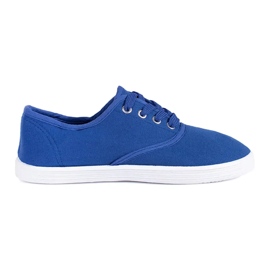 Sneakers da bambino blu con lacci