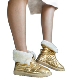 Doposci Edidda color oro isolanti con collarino d'oro